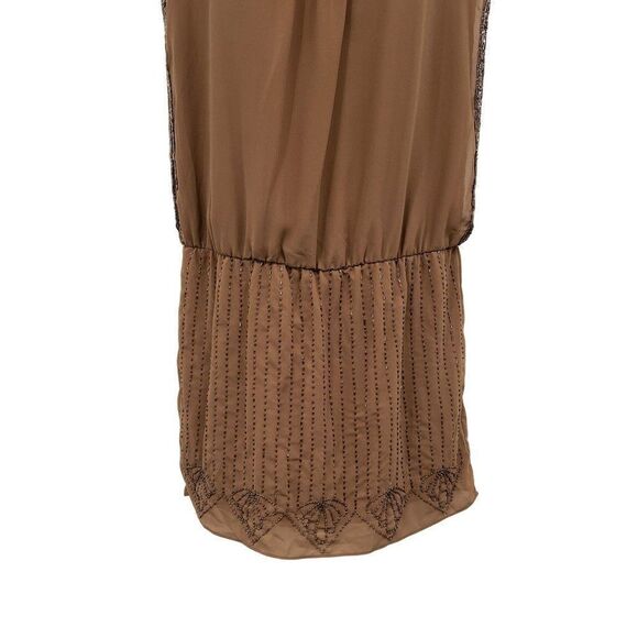 Myan Beaded Gatsby Sleeveless Fitted Sheath Mini Dress - Picture 4 of 9